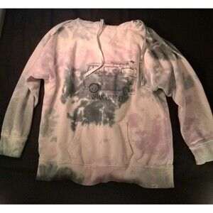 Blue 84 Ohana Surf Shop Stuart Fl  Tie Dye Bambo Bus Jacket Coastal Hoodie XL